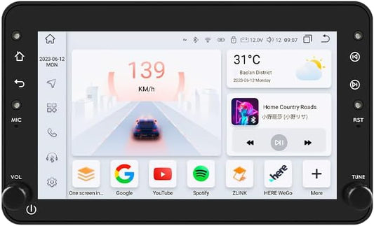 Hizpo Android 13 autoradio compatibel met Alfa Romeo 159 Alfa Romeo Spider Alfa Romeo Brera, 7-inch touchscreen, met CarPlay Android automatische Bluetooth 4G LTE RDS DSP