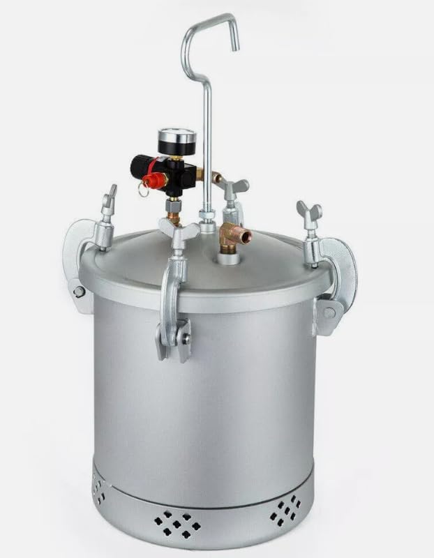 Verfspuit – Verfspuitpistool – Spuitpistool – Verfspuitreservoir – Verfspuit met drukvat – 10 Liter Drukvat – Werkdruk 25-30 PSI
