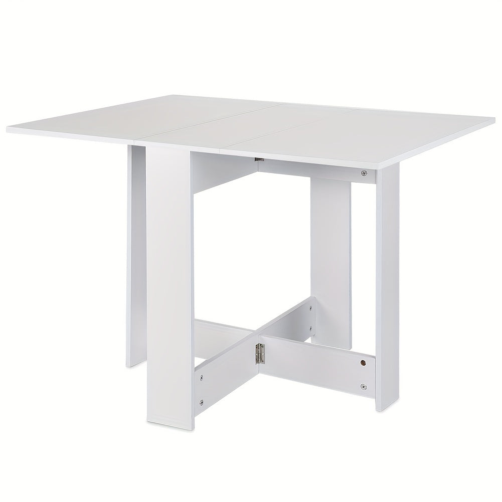 Modern Space-Saving Dining Table for 2-6 People | White Rounded Edge Design | Compact Apartment Kitchen Island Table | 103x76x73cm | Easy Assembly Included, Quality Construction, Table for Living Room