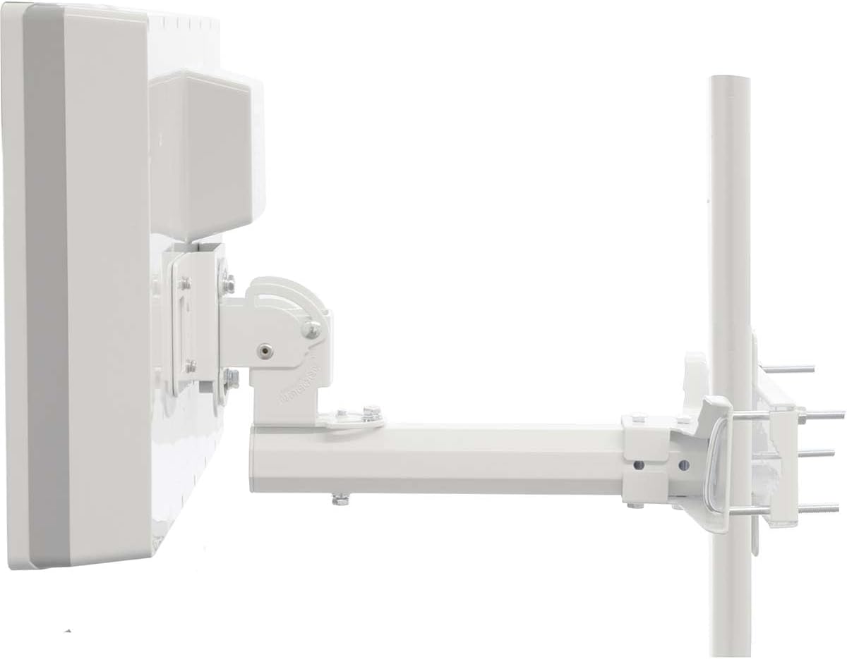 Telestar DIGIFLAT 1 Single Sat platte antenne voor 1 deelnemer (LNB: 0,2 dB, satellietschotel, vensterwand/masthouder, kompas, montagegereedschap) wit 5109470