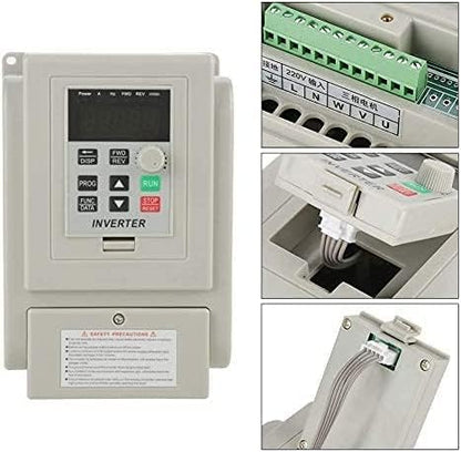 Jadeshay 220 VAC Frequentieomvormer 1 Fasig Ingang 3-fasige Uitgang Frequentieregelaar VFD-snelheidsregelaar voor 3-fasige 2.2 kW Wisselstroommotor