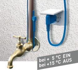 Buisverwarming verwarming, verwarmingsband, zelfcontroleerend, stekkerklaar, merkproduct blauw