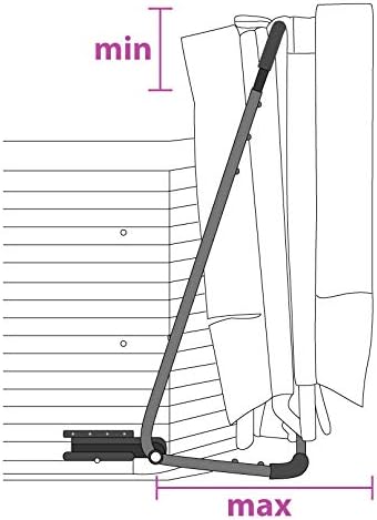 Afdeklifter voor spa – Cover lifter – Dekselhouder – Afdekhoes lifter – Bubbelbad cover lifter – Onderbouwmodel, zwart – Geschikt voor spa’s tot 96 inch – Aluminiumlegering