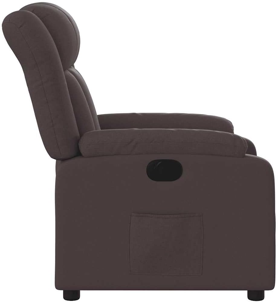Elektrische Massagestoel, Fauteuil, Verstelbare Rugleuning, Voetsteun, Tv-Stoel, Relaxstoel met Ligfunctie, Ligstoel, Gestoffeerde Stoel, Fauteuil (lichtgrijs) (Donkerbruin #27)