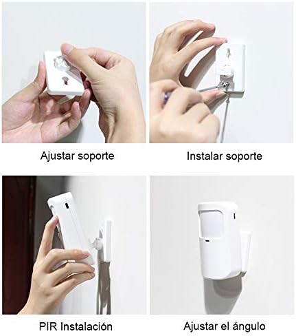 TECPEAK alarminstallatie, compleet systeem voor woning met alarmsirene, huisbeveiligheidsset incl. Raamalarm, deuralarm, bewegingsmelder, afstandsbediening, dag, SOS-huisnoodsituatie voor senioren