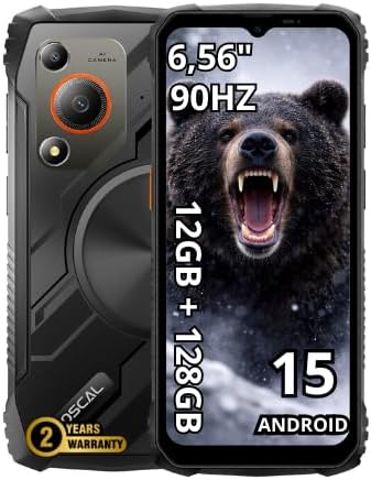 OSCAL Marine 1 Rugged 5G Smartphone, 12GB+128GB (uitbreidbaar tot 2TB), 10600 mAh Batterij, 6,6″ FHD+ IPS Display, 16 MP Camera, Dual SIM/NFC/GPS/IP68/IP69K & MIL-STD-810H, 2 jaar garantie, Zwart