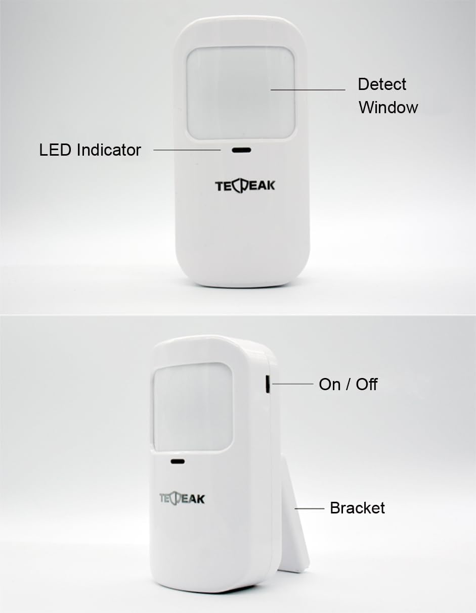 TECPEAK Draadloos huisalarmsysteem, wifi/GSM/4G met sirene-beveiliging, biedt een zeer efficiënte modus ter bescherming van je huis en kantoor (S1-W)