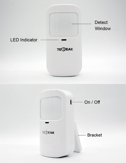 TECPEAK Draadloos huisalarmsysteem, wifi/GSM/4G met sirene-beveiliging, biedt een zeer efficiënte modus ter bescherming van je huis en kantoor (S1-W)