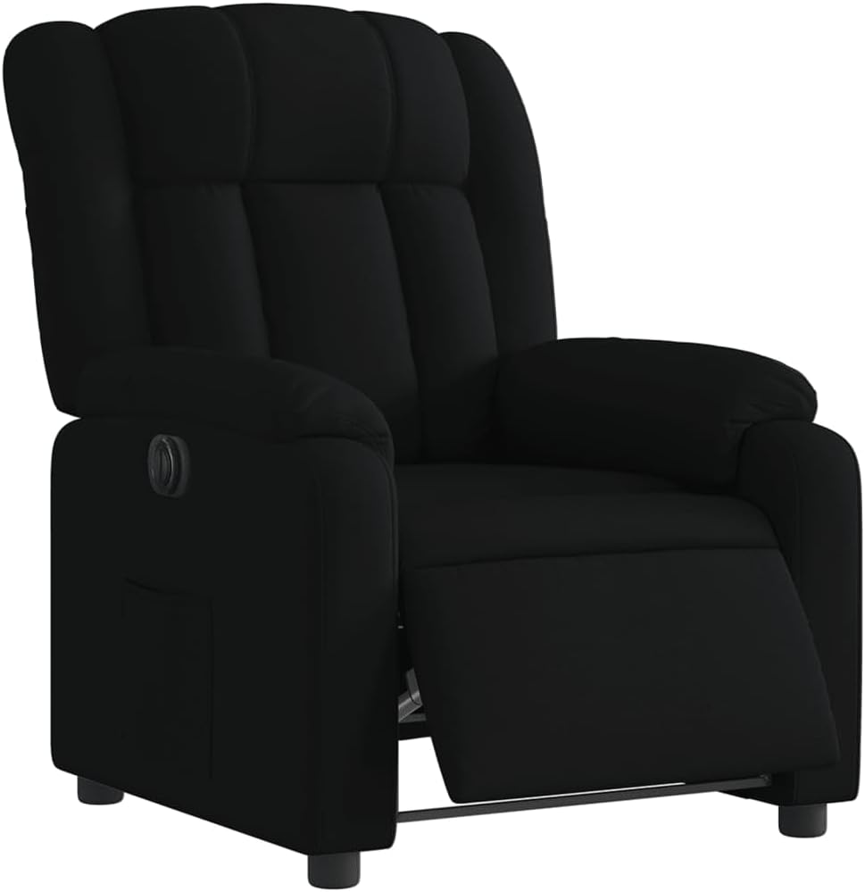 Elektrische Massagestoel – Fauteuil – Relaxstoel – Ligstoel – Tv-Stoel – Verstelbare Rugleuning en Voetsteun – 6-Punts Vibratiemassage – Lichtgrijze Gestoffeerde Zitting