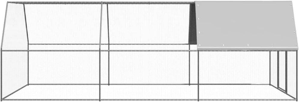 vidaXL Chicken coop 3x6x2m galvanized steel - QUORE