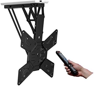 MULTIBRACKETS - Motor Ceiling Mount Gemotoriseerde TV Plafondbeugel 32-55 Inch met RF Afstandsbediening – Tot 30 kg – VESA 100x100 tot 400x400 – Elektrische Inklapbare TV Beugel.