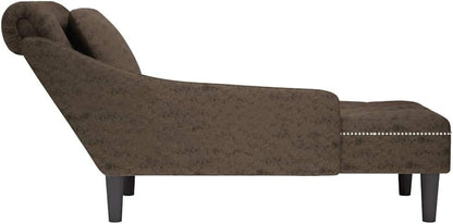 vidaXL Chaise longue cushion and right armrest leatherette dark gray,chaise lounge chair,chaise lounge chair,lounge chair,chaise lounge chair