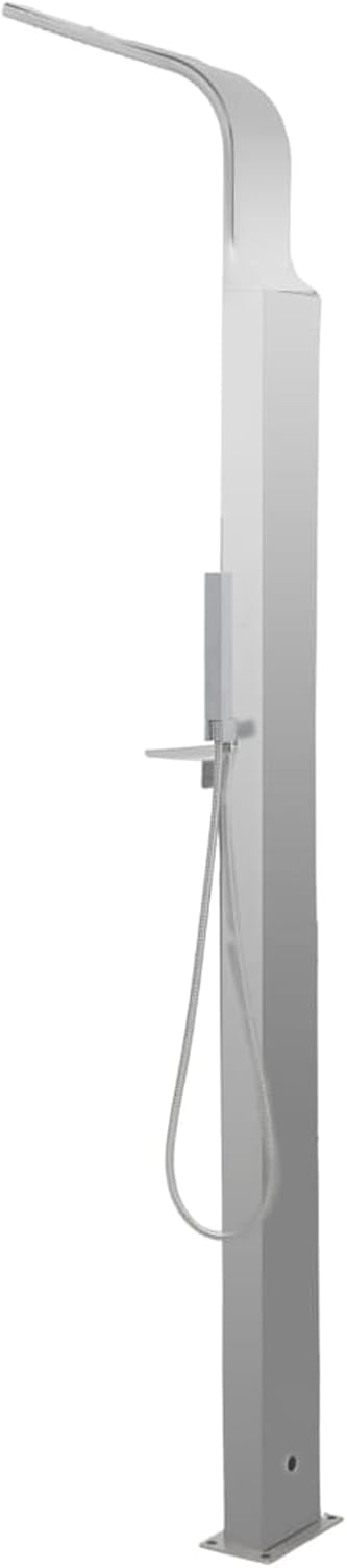 Douchepaneel – Doucheset – Douchekolom – Douchesysteem – Regendouche – Roestvrij Staal Gebogen Design – 210 cm Hoogte – Kalkaanslagbestendige Siliconen Sproeiers