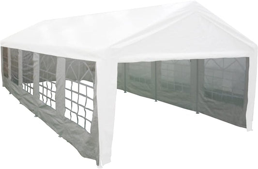 Zijpanelen wit voor Event paviljoen 4x10 meter, bekleding van polyethyleen, 140g/m² in wit, 4 stuks
