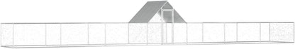 Kippenren – Kippenhok – Kipverblijf – Pluimvee Ren – Vogelren – XXL Verzinkt Staal – 14 x 2 x 2 Meter – Waterdicht Dak – Veilig Draadgaas