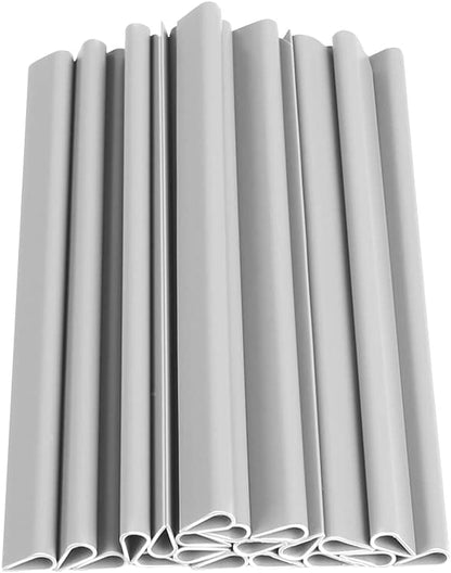 PVC Privacystroken – Inkijkwerende Stroken – Hekwerk Bescherming – Zichtwerende Folie – Windscherm – Duurzaam PVC 450 g/m² – Inclusief 90 Bevestigingsclips 195m x 19cm Lichtgrijs