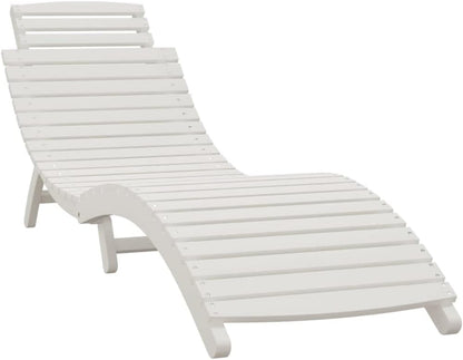 vidaXL Sunbeds 2 pcs 184x55x64 cm solid acacia wood white - QUORE