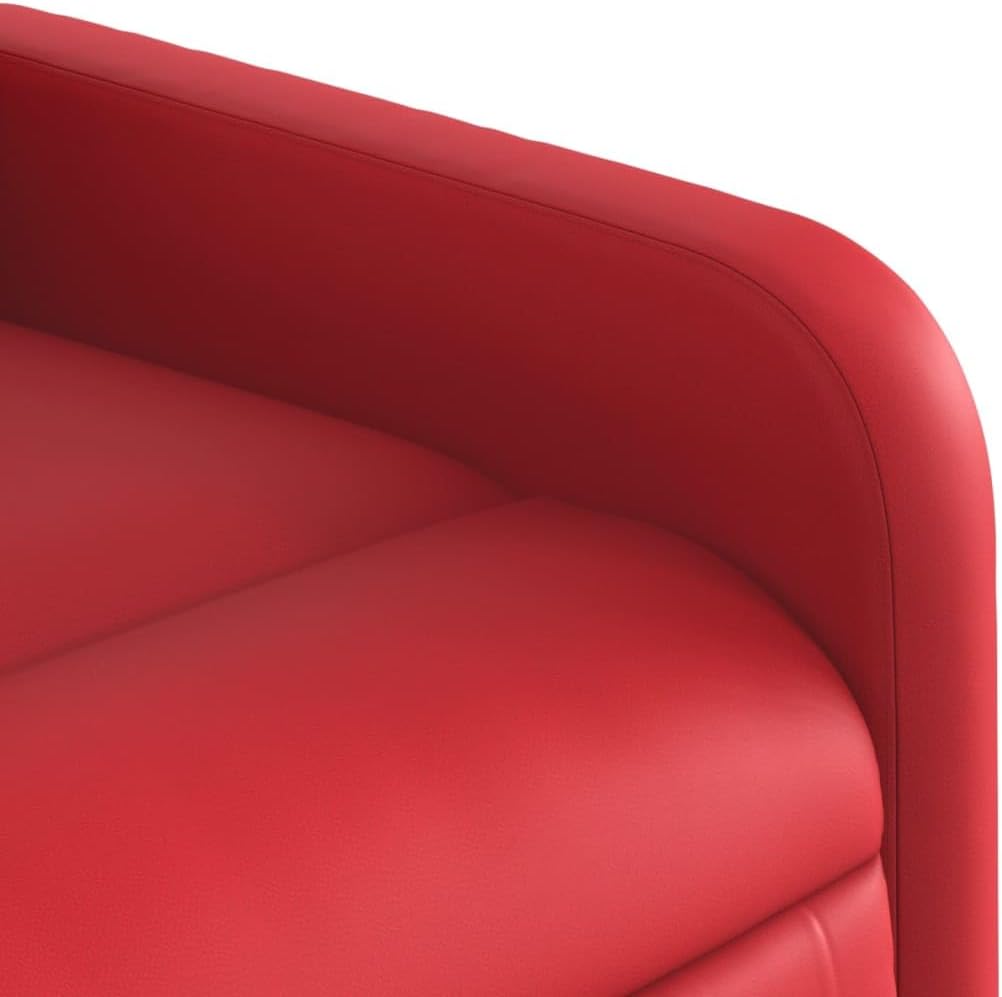 Gecheer Reclining Chair, Reclining Chair, Faux Leather, Red, 66 x 89.5 x 95.5 cm, TV Chair, Reclining Chair, Faux Leather Chair