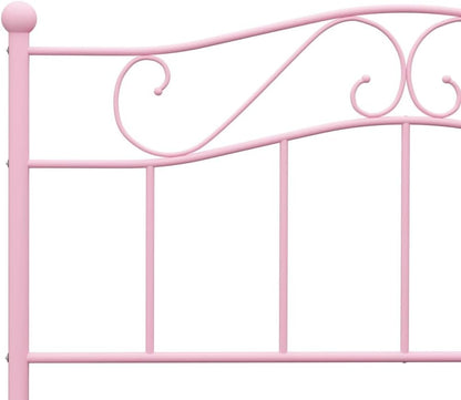 vidaXL Bedframe metaal roze 160x200 cm