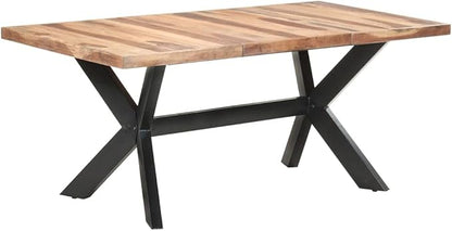 vidaXL Dining table 180x90x75 cm solid wood with honey-colored finish