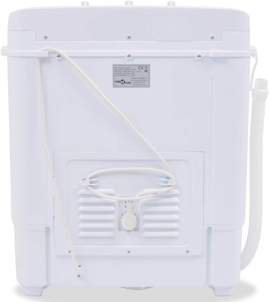 vidaXL Mini Washing Machine Double Drum 5.6kg Washing Machine Clothes Cleaning - QUORE