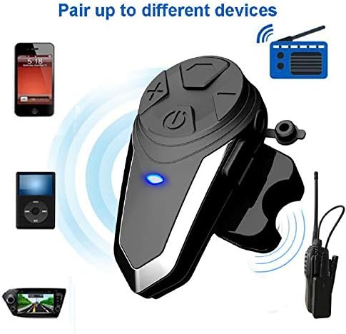 QSPORTPEAK BT-S3 2 stuks Bluetooth motorfiets intercom, communicatiesysteem, 800 m, waterdicht, voor 2-3 personen, geschikt voor paardrijden/skiën