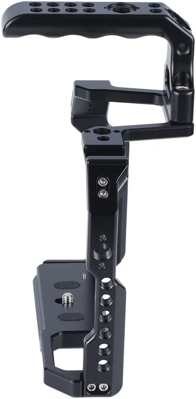 Camerakooi met Bovenhandgreep voor 90D/80D/70D – Camera Cage – DSLR Rig – Camera Rig – Videokooi – Aluminiumlegering – NATO Rail en 2 Cold Shoe