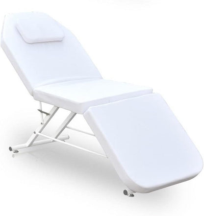 3-Zones Light Folding Chair Beauty Salon Spa Tattoo Bed Fold Zones Mobile Folding Massage Sofa Cosmetic Lounger Beauty Salon PVC Cosmetology Massage Chair Massage Table White - QUORE