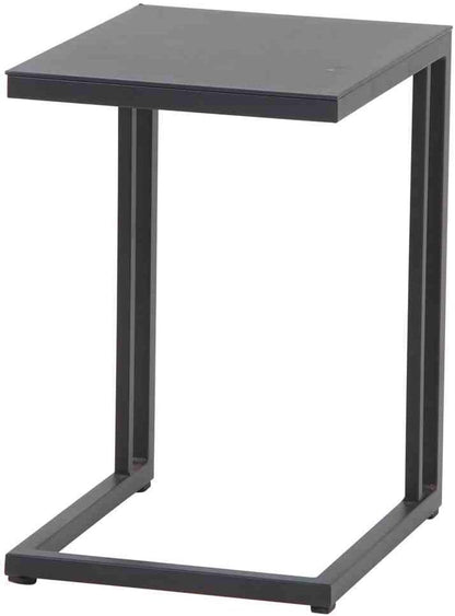 Siena Garden Ramo bijzettafel 33,5 x 40 x 50 cm frame en tafelblad aluminium mat-antraciet