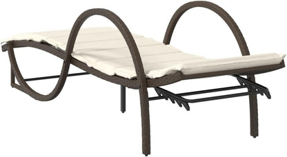 Ligbedden – Tuinstoelen – Loungestoelen – Zonnebedden – Buitenligbedden – Set Van 2 – Bruin Poly Rattan – Verstelbare Rugleuning