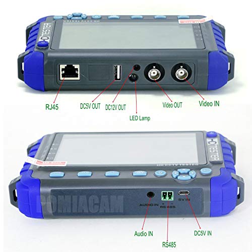 Professionele CCTV Tester IV8C 5" 8MP AHD TVI 4MP CVI CVBS Bewakingscamera HD Coaxiale Tester met PTZ Controller UTP Kabel Test DC 12V Output