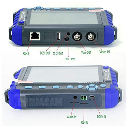 Professionele CCTV Tester IV8C 5" 8MP AHD TVI 4MP CVI CVBS Bewakingscamera HD Coaxiale Tester met PTZ Controller UTP Kabel Test DC 12V Output