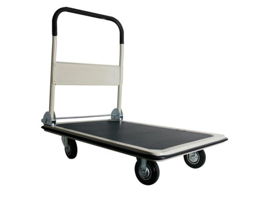 Opvouwbare platformwagen Zwart – Transportkar – Handwagen – Verhuiswagen – Magazijnwagen – 300 kg Draagvermogen – Antislip Platform 91 x 61 cm