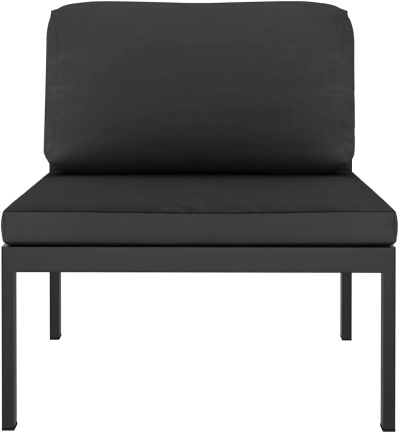 LAPOOH 3-Piece Garden Bench Set with Cushions Made of Aluminium, Anthracite, Garden Lounge, Outdoor Lounge Set, Garden Furniture 318307 - QUORE