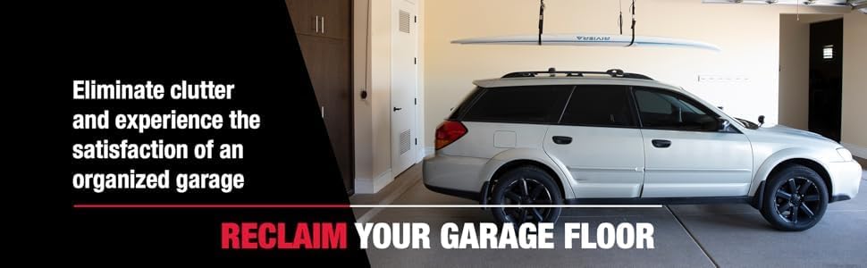 HARKEN 7801.12 Hoister – garage-opslag, takelsysteem voor kajaks, kano’s, surf- en paddleboards (max. 27 kg, plafondhoogte 3,7 m), zelfnivellerend, anti-val, eenvoudig te bedienen door één persoon