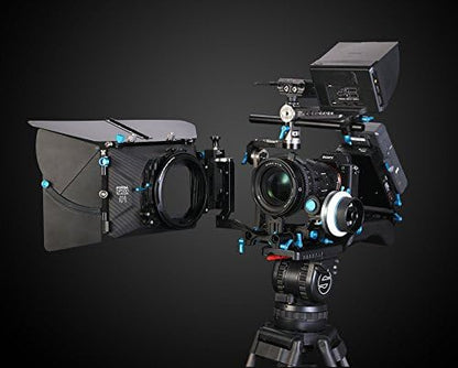 Fotga Verbeterde DP500 Mark III Professionele DSLR Swing-away Matte Box Kit met zonneschermen voor 15mm Rods Rig-systeem Fit voor alle DSLR videocamera's als Blackmagic BMCC BMPCC Canon 5D MarkII