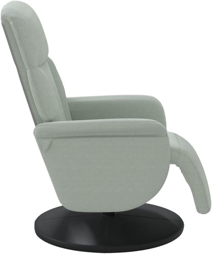 Verstelbare Fauteuil – Relaxfauteuil – Leunstoel – Draaifauteuil – Tv Stoel – 360 Graden Draaibaar – Fluwelen Bekleding Lichtgrijs