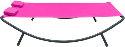 Outdoor Ligstoel – Zonnebed – Tuinstoel – Strandstoel – Relaxstoel – Roze – Weerbestendig Oxford Stof – Stabiel Gepoedercoat Staal