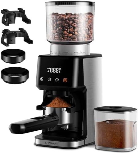 Elektrische Koffiemolen – Koffiemolen – Bonenmaler – Koffiegrinder – Koffiebonenmaler – 51 Maalstanden – Conisch RVS Maalwerk