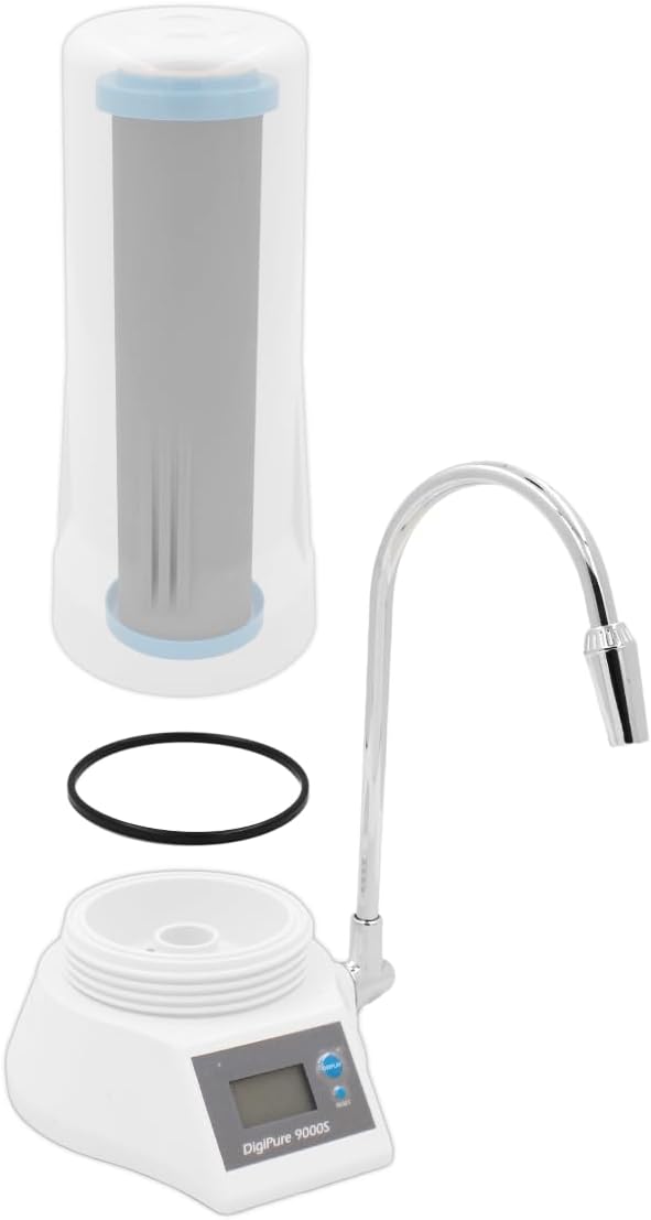 Digitaal op gootsteen waterfilter cartridge XM – Waterfilter – Spoelbakfilter – Kraanfilter – Keukenfilter – Digitale volumeteller – Filtercapaciteit tot 10.000 liter