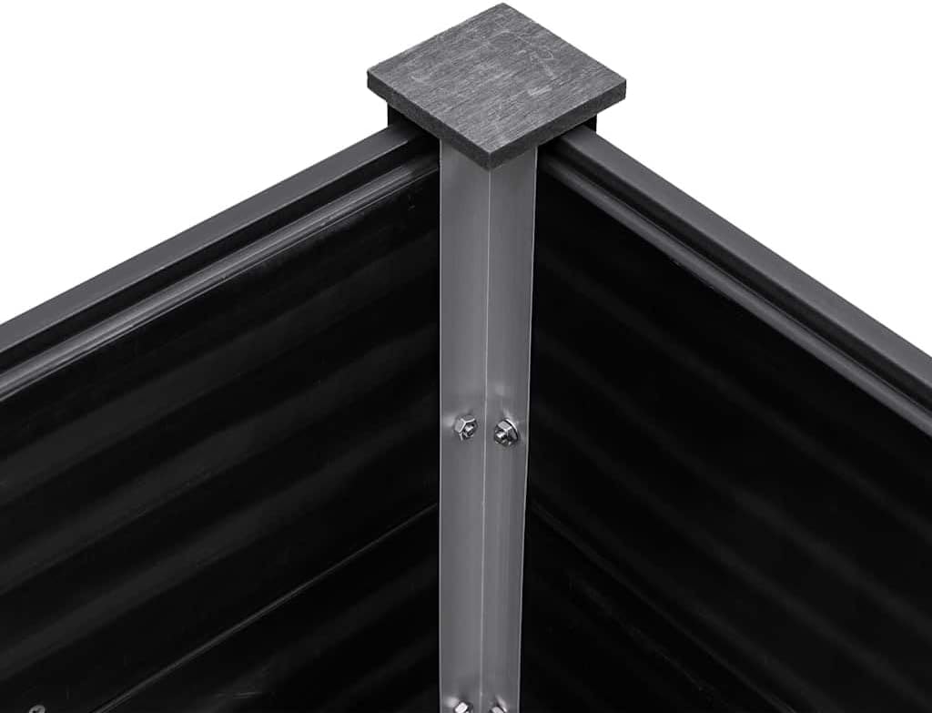 vidaXL Planter raised 300x100x54 cm HKC grey, planter, garden box, plant pot, planters, garden planters, planters, planters, planters, planter, planters - QUORE