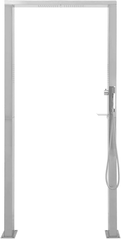 RVS Douchepaneel – Douchepaneel RVS – Douchekolom – Regendouche – Handdouche – Roestvrij Staal 201 – Geborsteld Metaal – Modern Design – Multifunctioneel