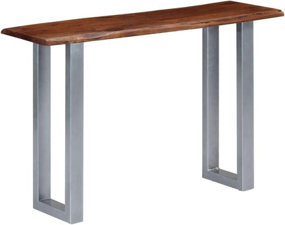 vidaXL Wall table 115x35x76 cm solid acacia wood and iron