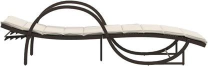 Ligbedden – Tuinstoelen – Loungestoelen – Zonnebedden – Buitenligbedden – Set Van 2 – Bruin Poly Rattan – Verstelbare Rugleuning