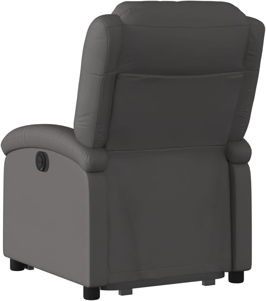 Relaxfauteuil Elektrisch – Sta-Op Stoel – TV Fauteuil – Elektrische Relaxstoel – Leren Relaxfauteuil – Stand-Up Aid – Echt Rundleer – 135 Graden Kantelfunctie