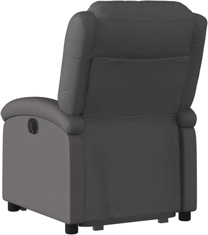 Relaxfauteuil Elektrisch – Sta-Op Stoel – TV Fauteuil – Elektrische Relaxstoel – Leren Relaxfauteuil – Stand-Up Aid – Echt Rundleer – 135 Graden Kantelfunctie