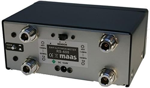 Maas Elektronik - Wattmeter 1,8-525 MHz, 600 W, zwart, professioneel, IPX7, UHF