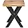 Eettafel Houten – Tafel – Keukentafel – Massief Houten Tafel – Houtentafel – 140x70x75 cm – Massief Acaciahout – Industrieel Stalen Onderstel