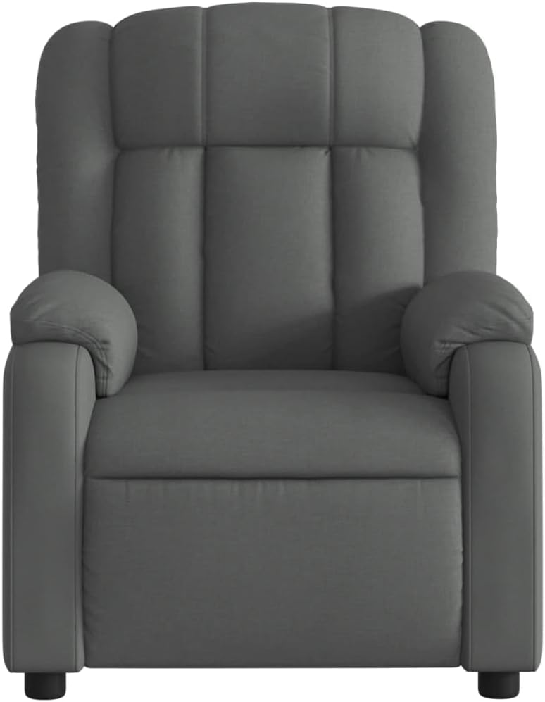 Elektrische Massagestoel, Fauteuil, Verstelbare Rugleuning, Voetsteun, Tv-Stoel, Relaxstoel met Ligfunctie, Ligstoel, Gestoffeerde Stoel, Fauteuil (lichtgrijs) (Donkergrijs #13)