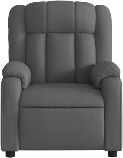 Elektrische Massagestoel, Fauteuil, Verstelbare Rugleuning, Voetsteun, Tv-Stoel, Relaxstoel met Ligfunctie, Ligstoel, Gestoffeerde Stoel, Fauteuil (lichtgrijs) (Donkergrijs #13)